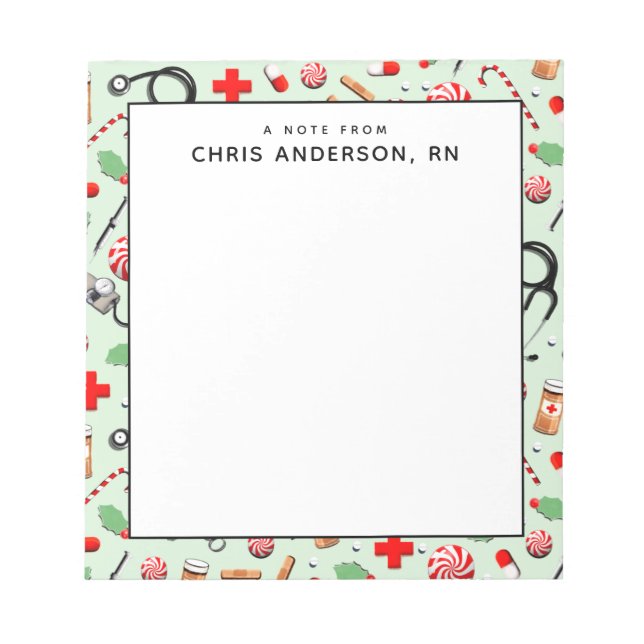 Nurse Holiday Gift Notepad (Front)