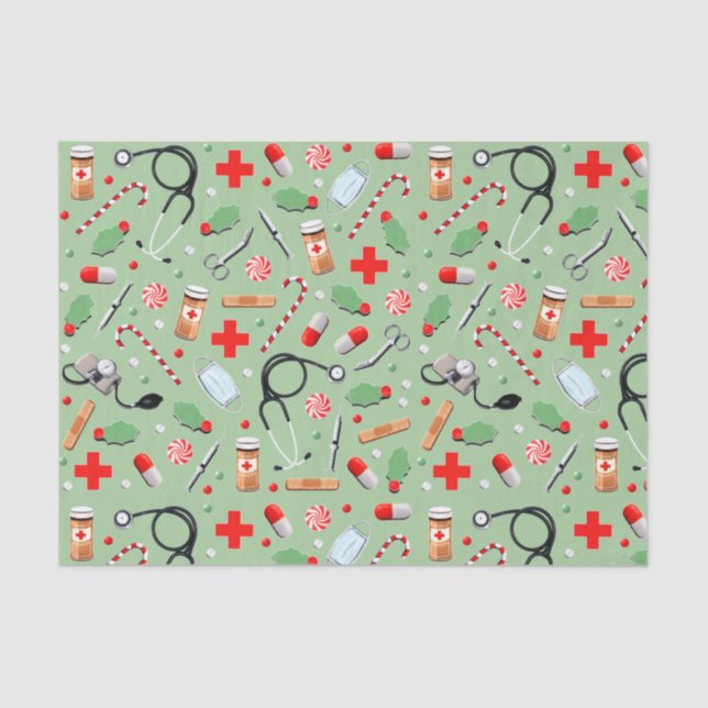 Nurse Holiday Tissue Paper (Front)