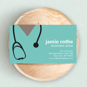 Nurse Hospital Scrubs  African American Business Card