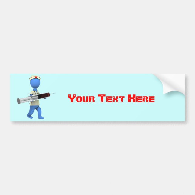 Nurse Humour Bumper Sticker (Front)