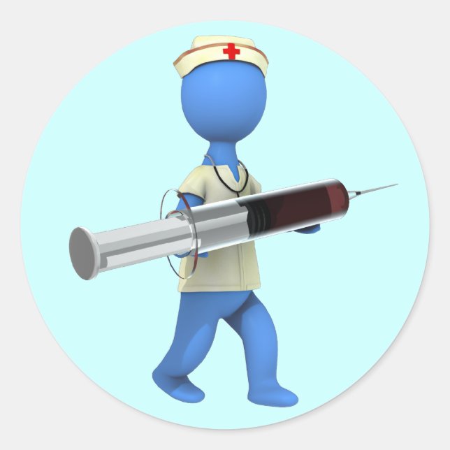 Nurse Humour Classic Round Sticker (Front)
