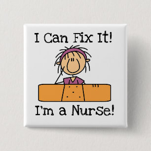 Nurse I Can Fix It T-shirts and Gifts 15 Cm Square Badge