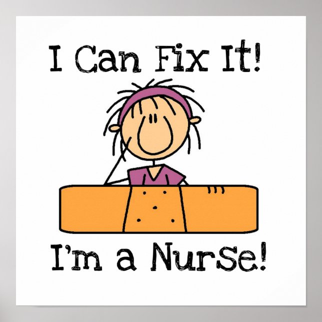 Nurse I Can Fix It T-shirts and Gifts Poster (Front)