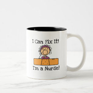 Nurse I Can Fix It T-shirts and Gifts Two-Tone Coffee Mug