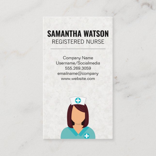 Nurse Icon Business Card (Front)