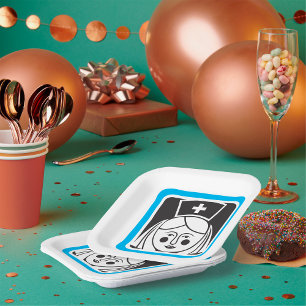 Nurse Icon Paper Plate