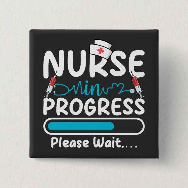 Nurse in Progress Loading Square Button (Front)