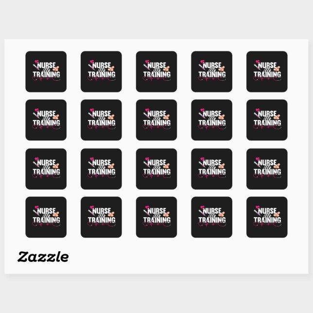 Nurse in Training Nursing Student Square Sticker (Sheet)