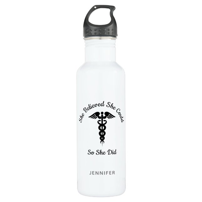 Nurse Inspirational Quote Medical Personalised 710 Ml Water Bottle (Front)
