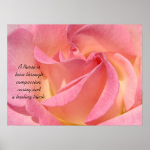 Nurse is born art prints Compassion Caring Healing