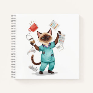 Nurse is having Coffee Break for Cat Lovers  Notebook