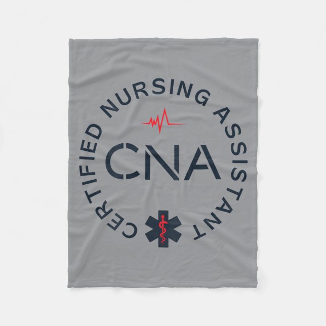 Nurse Istant Certified Nursing Istant Cna Back Of Fleece Blanket (Front)