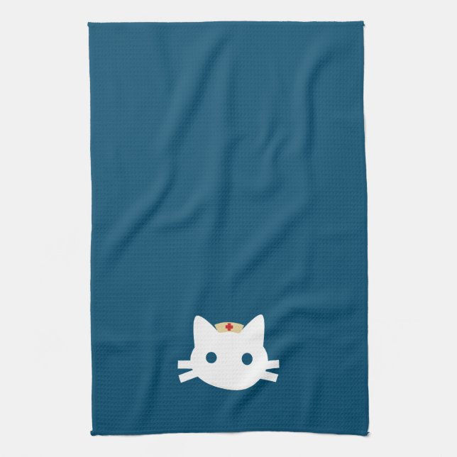 Nurse Kitty Tea Towel (Vertical)