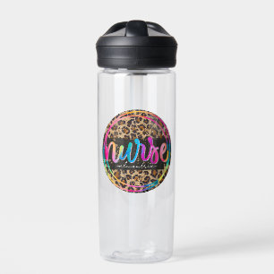 Nurse Leopard Print Water Bottle