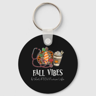 Nurse Leopard Pumpkin Fall Vibes And That PICU Nur Key Ring