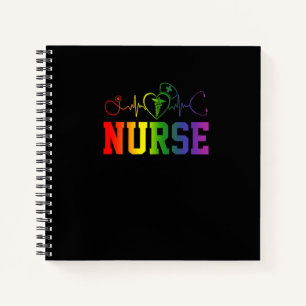 Nurse Lgbt Q Gay Pride Rainbow Flag Registered Nur Notebook
