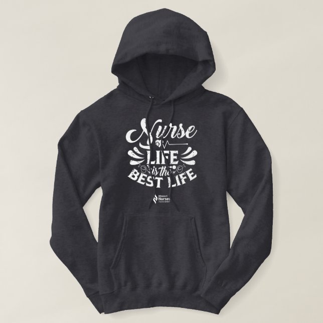 Nurse Life Dark Coloured Hoodie (Design Front)