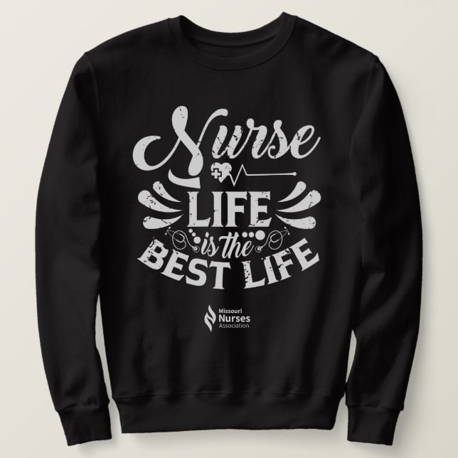 Nurse Life Dark Coloured Sweatshirt (Design Front)