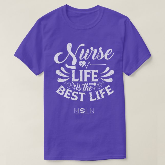 Nurse Life Dark Coloured T-Shirt (Design Front)
