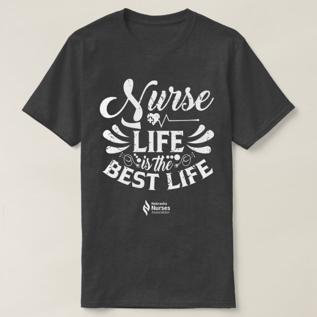 Nurse Life Dark Coloured T-Shirt (Design Front)