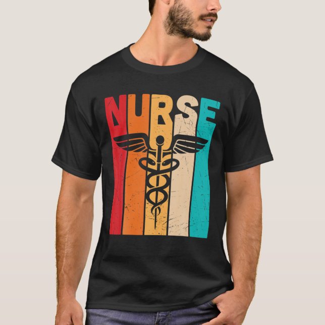 Nurse Life Design Retro Colour Nurses Day Week Cut T-Shirt (Front)