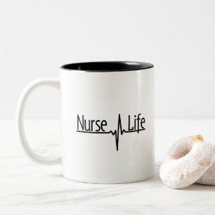 Nurse Life - EKG Two-Tone Coffee Mug