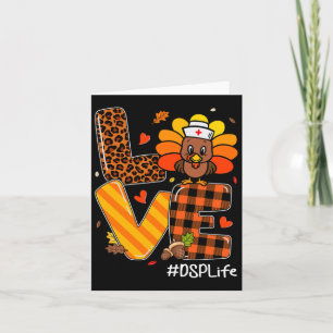 Nurse Life Fall Dsp Nurse Turkey Thanksgiving Day  Card