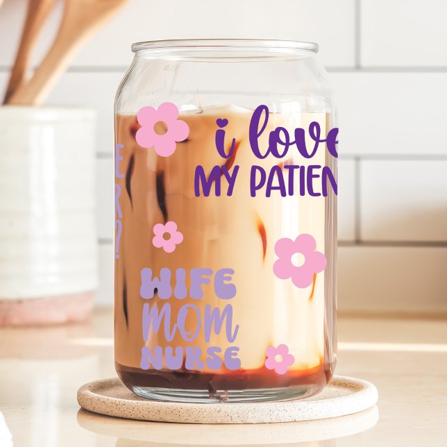 Nurse Life Floral Can Glass (Creator Uploaded)