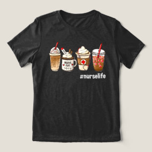 Nurse Life Funny Coffee Nurses Fuel Registered Tri-Blend Shirt