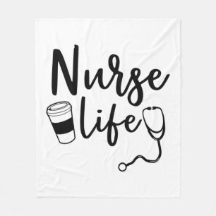 Nurse Life Gift For Nurse Fleece Blanket