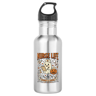 Nurse Life Halloween Ghost Pumpkin Vintage Shirt D 532 Ml Water Bottle