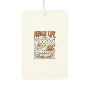 Nurse Life Halloween Ghost Pumpkin Vintage Shirt D Car Air Freshener
