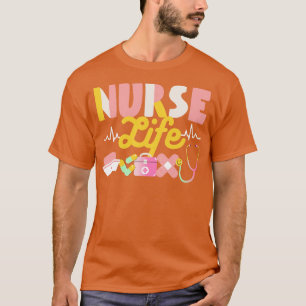 Nurse Life Heart Shape Nursing Week RN LPN CNA Hea T-Shirt