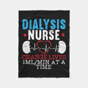 Nurse Life Heartbeat Fleece Blanket