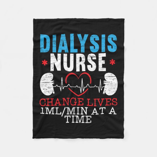 Nurse Life Heartbeat  Fleece Blanket (Front)