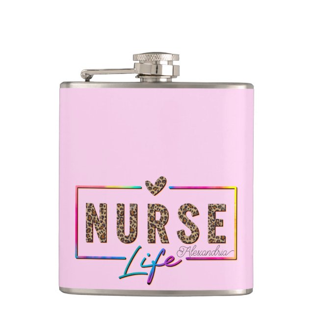 Nurse Life Hip Flask (Front)