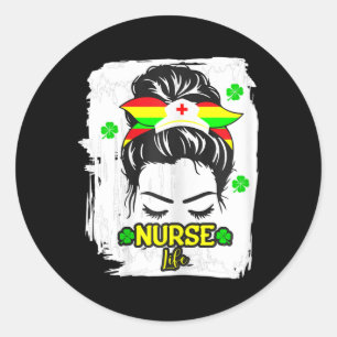 Nurse Life Juneteenth Black History African Rn Lpn Classic Round Sticker