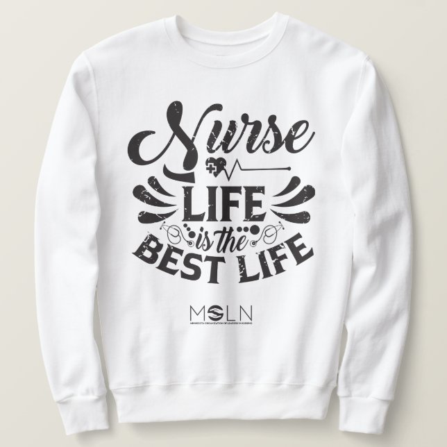 Nurse Life Light Coloured Sweatshirt (Design Front)