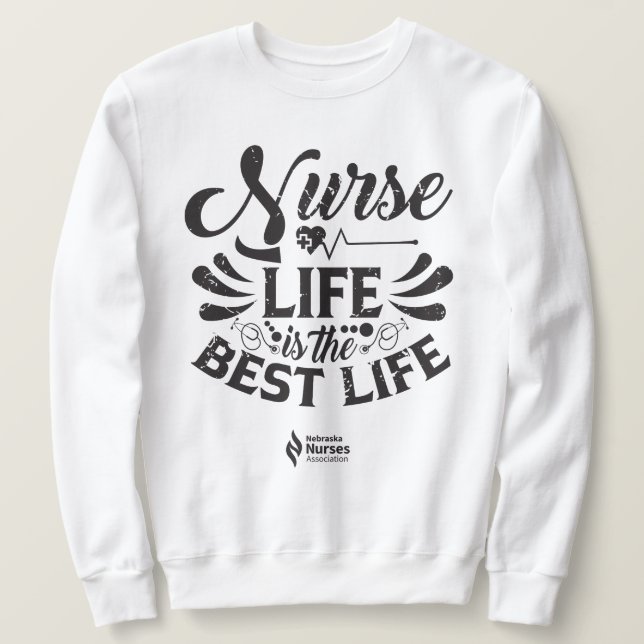 Nurse Life Light Coloured Sweatshirt (Design Front)