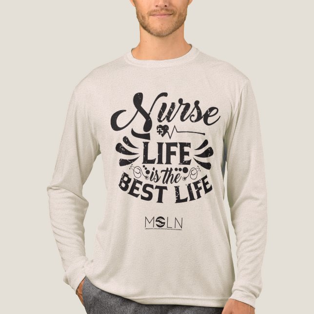 Nurse Life Light Tri-Blend Long Sleeve Tee (Front)