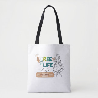 "Nurse Life Mode: Always On – Tote Bag for Nurses"
