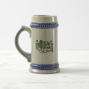 Nurse Life Nurse Day Gifts St Patricks Day  Beer Stein