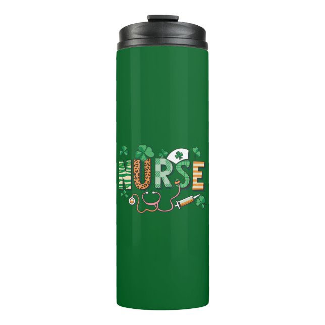 Nurse Life Nurse Day Gifts St Patricks Day  Thermal Tumbler (Front)