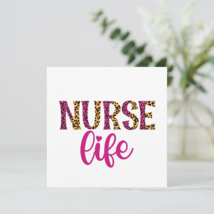 Nurse Life  - Pink and Leopard Print