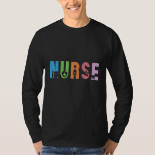 Nurse Life RN LPN CNA Healthcare Cheetah Heart T-Shirt