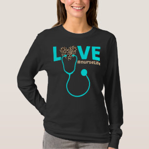 Nurse Life Rn Lpn Cna Healthcare Leopard Nurse Wee T-Shirt