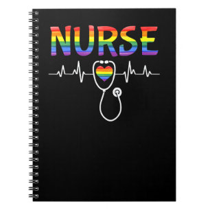 Nurse Life Stethoscope Heartbeat Lgbt Gay Pride Nu Notebook