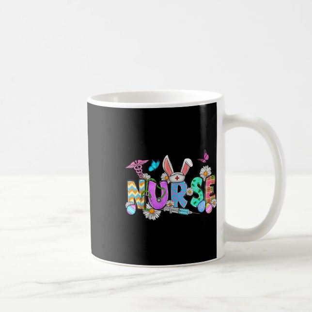 Nurse Life Stethoscope Nursing Cute Easter Bunny E Coffee Mug (Right)