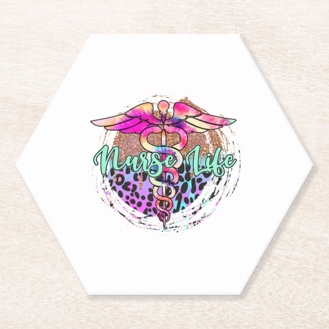 Nurse life Sticker 1 Paper Coaster (Front)