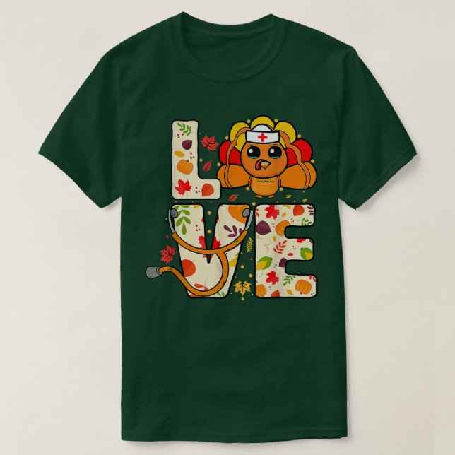 Nurse Life Thanksgiving Fall Women T-Shirt (Design Front)